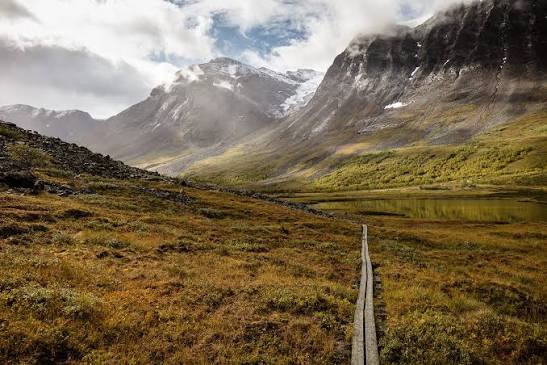Spång över fjällmark under Gröna Bandet